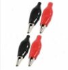 4 Pinze Coccodrillo rosso/nero 44mm, Tester Morsetti Puntali Clips