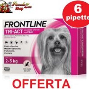 Frontline TRI-ACT 6 pipette antiparassitario per cane di 2-5 kg NEW