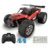 KINSAM Macchina Telecomandata per Bambini,1:20 Auto Telecomandata con Luci,20km/h Pieno Acceleratore Proporzionale Macchina Radiocomandata con 2 Batterie 60Min Play,Monster Truck per 6-16 Anni Regalo