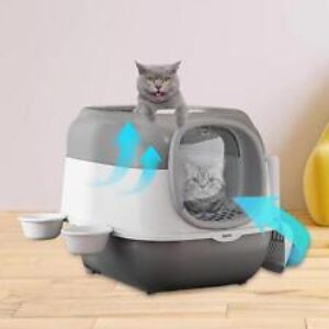 Lettiera Per Gatti Con Cappuccio Toilette Per Gatti Chiusa E Coperta Deodorante