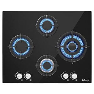 Piano Cottura a Gas, con 4 fuochi cucina da incasso, metano/propano