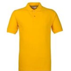 Polo Uomo 2 Bott. in Piquet di Cotone a Maniche Corte Vestibilità Comoda GIALLA