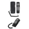 TELEFONO FISSO TASTI GRANDI TAVOLO DISPLAY DA MURO CASA HOTEL PER ANZIANI NERO