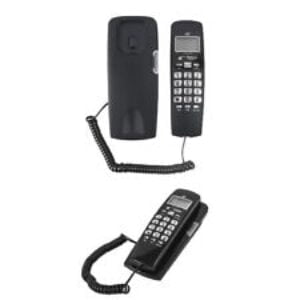 TELEFONO FISSO TASTI GRANDI TAVOLO DISPLAY DA MURO CASA HOTEL PER ANZIANI NERO